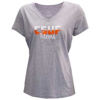 CSUF Titans Mia V-neck Tee - Oxford